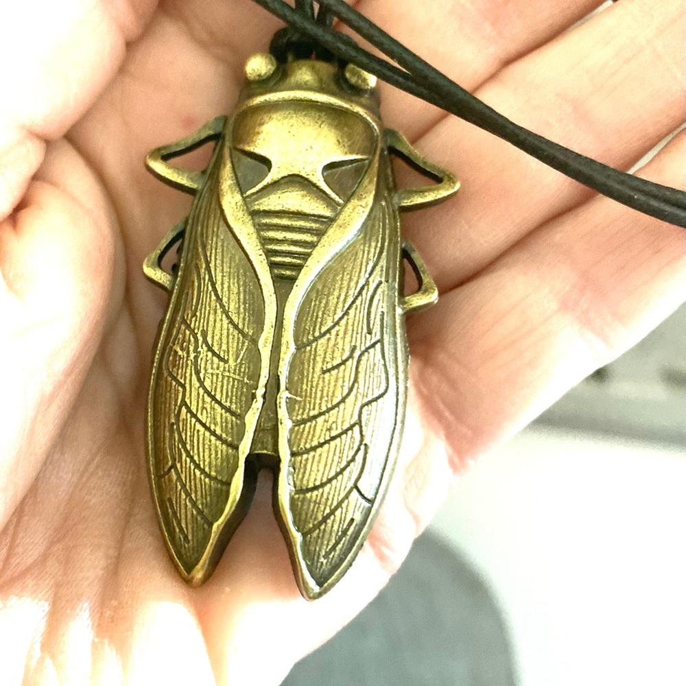 - Boho Beetle Choker Necklace